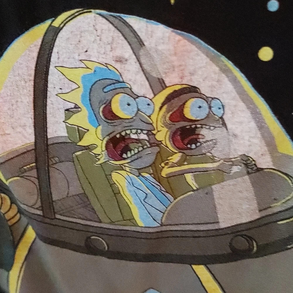 Rick and Morty Screenprint T-shirt - Picture 3 of 4